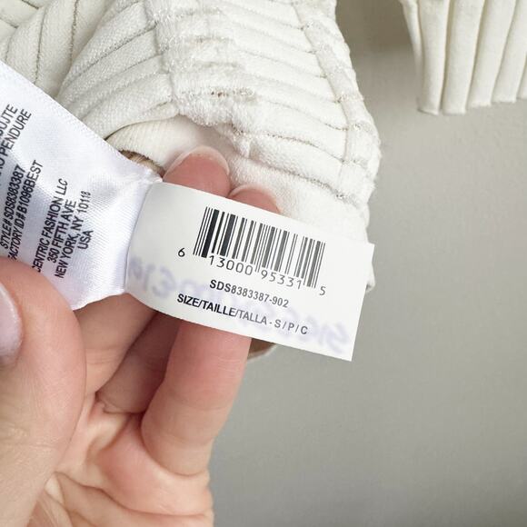 Herve Leger Bandage Burnout Bandage Mini Dress White - Cream Size Small - Picture 7 of 10